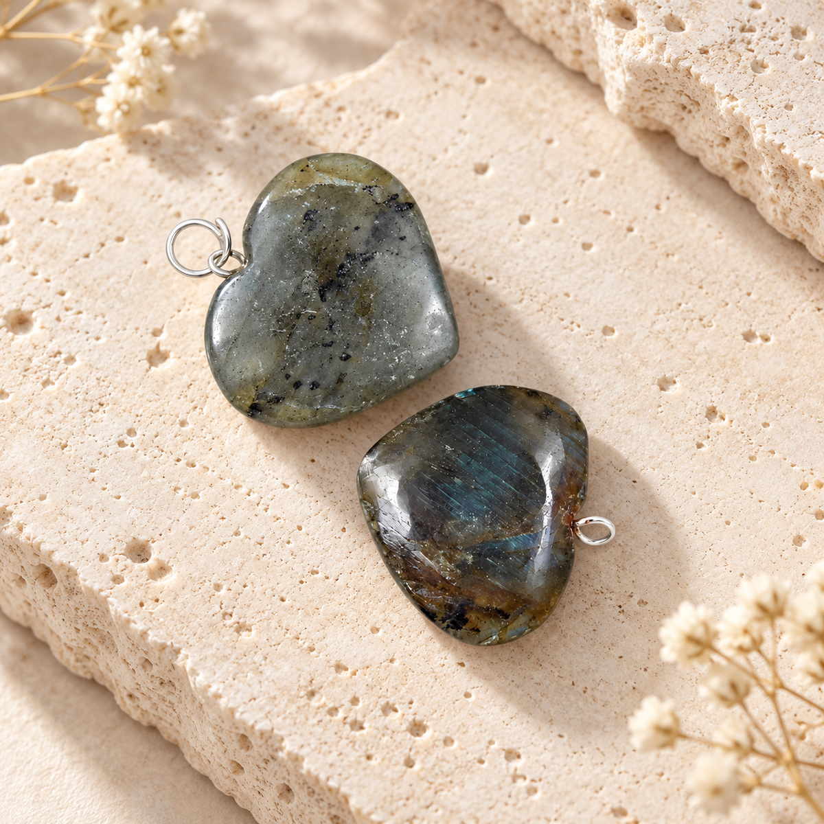 Labradorite Heart Pendant - Small