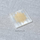 Flower Of Life Selenite Charging Plate - MystiqHouse