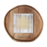 Flower Of Life Selenite Charging Plate - MystiqHouse
