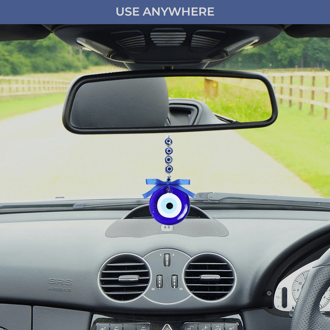 Glass Beaded Evil Eye Hanging car hanging protection MystiqHouse