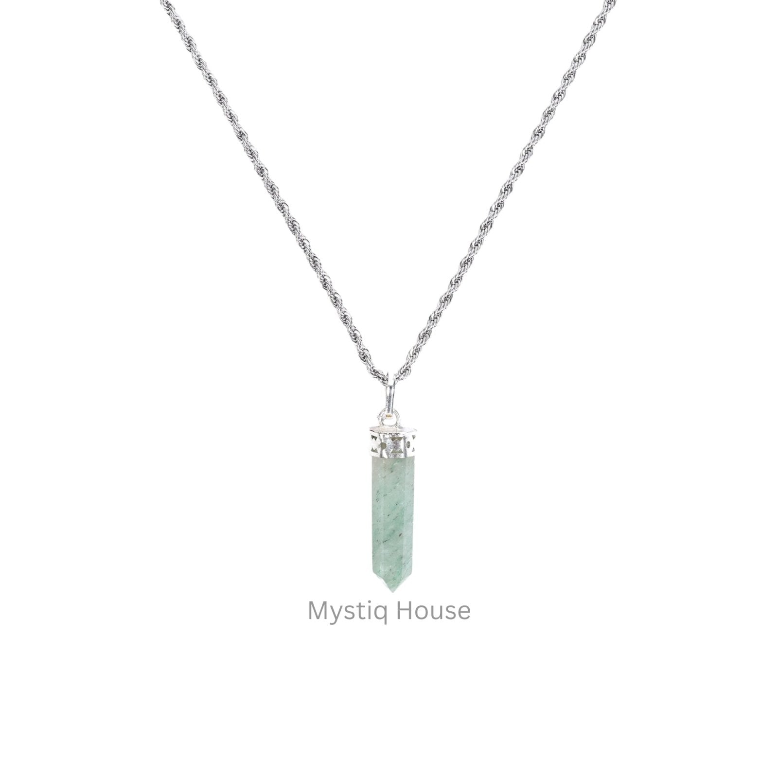 Green Aventurine Pencil Pendant - MystiqHouse