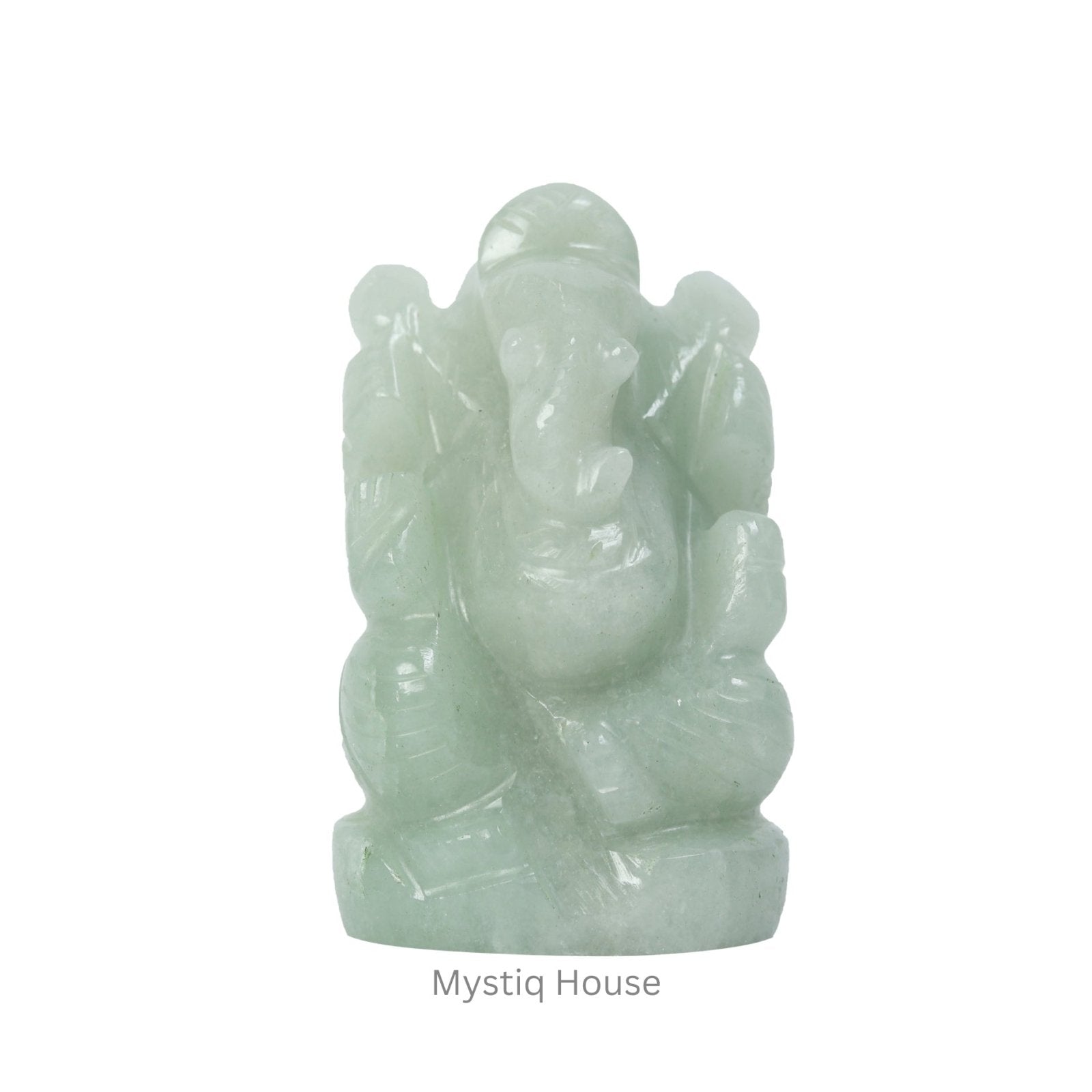 Green Aventurine Stone Ganesha - MystiqHouse