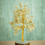 Green Aventurine Tree 300B Gold Wire - MystiqHouse