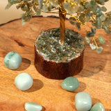 Green Aventurine Tree 300B Gold Wire - MystiqHouse