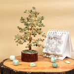 Green Aventurine Tree 300B Gold Wire - MystiqHouse