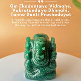 Green Jade Stone Ganesha - MystiqHouse