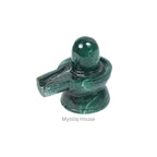 Green Jade Stone Shivling - MystiqHouse