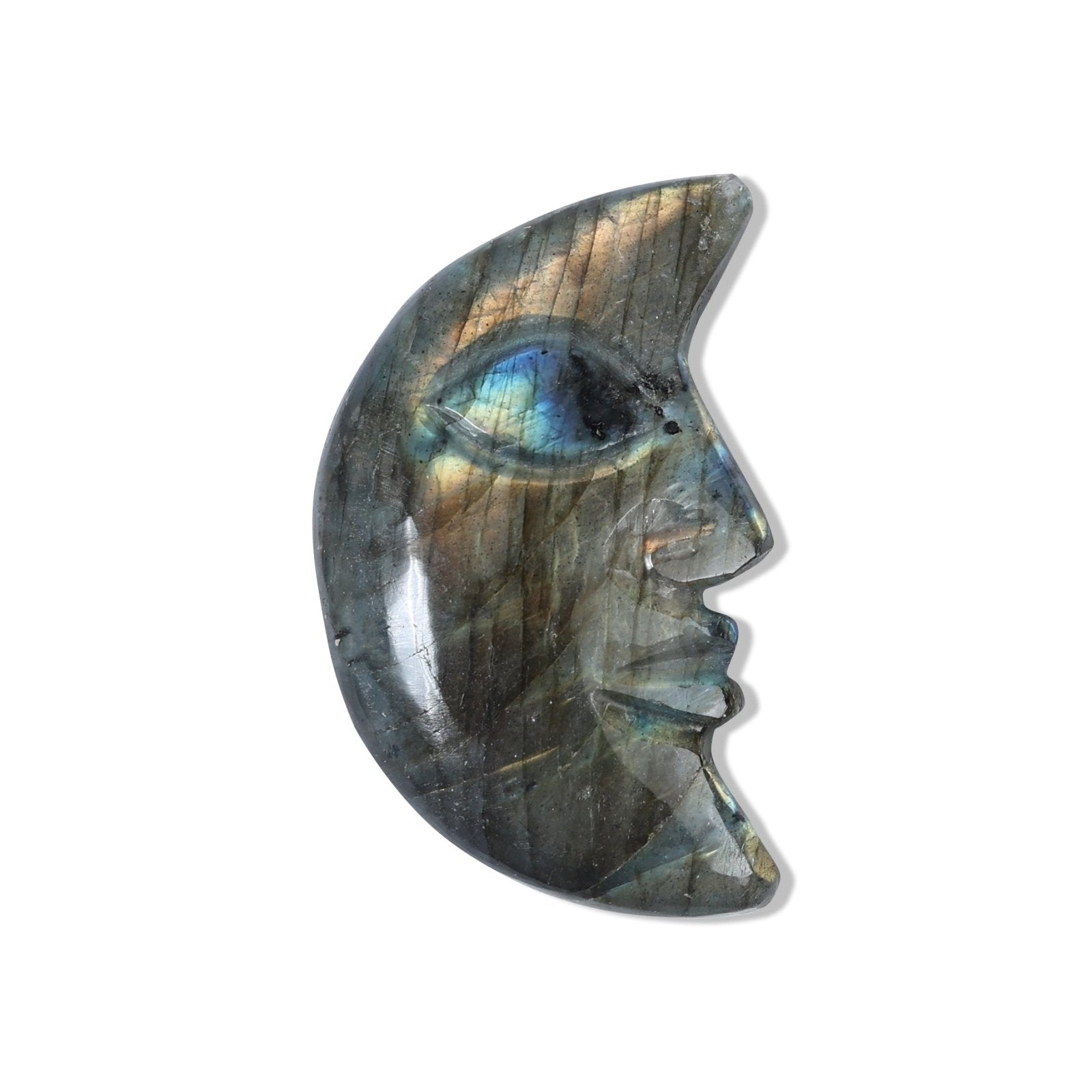 Labradorite Moon Face Cabochon - MystiqHouse