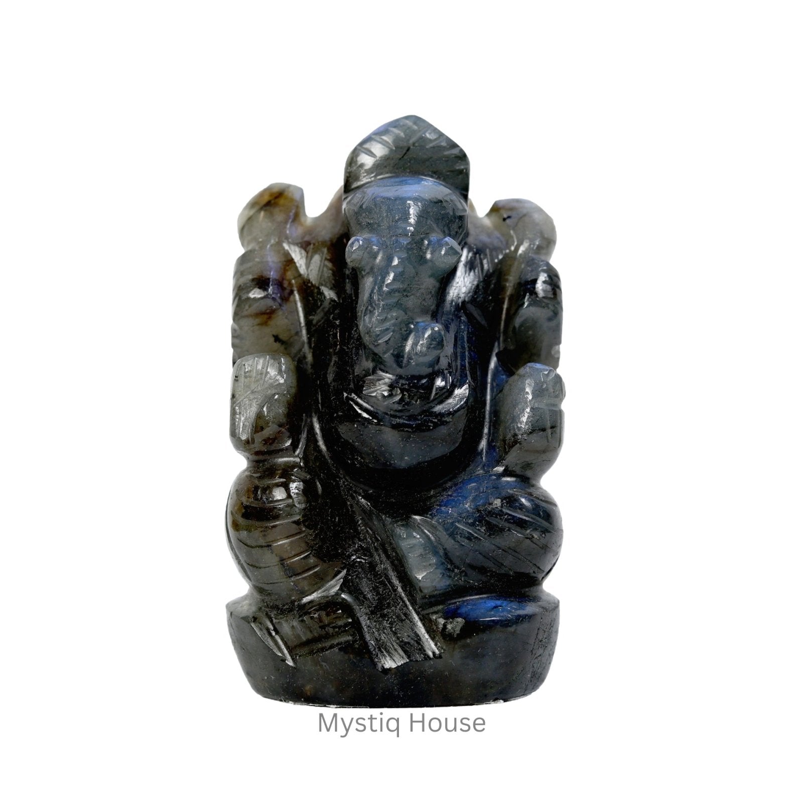 Labradorite Stone Ganesha - MystiqHouse