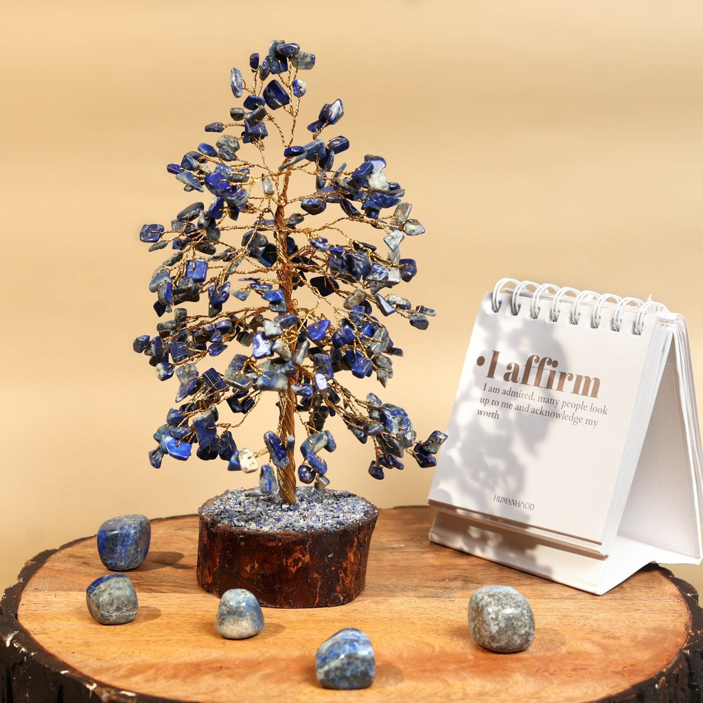 Lapis Lazuli Tree 300 B Gold Wire - MystiqHouse