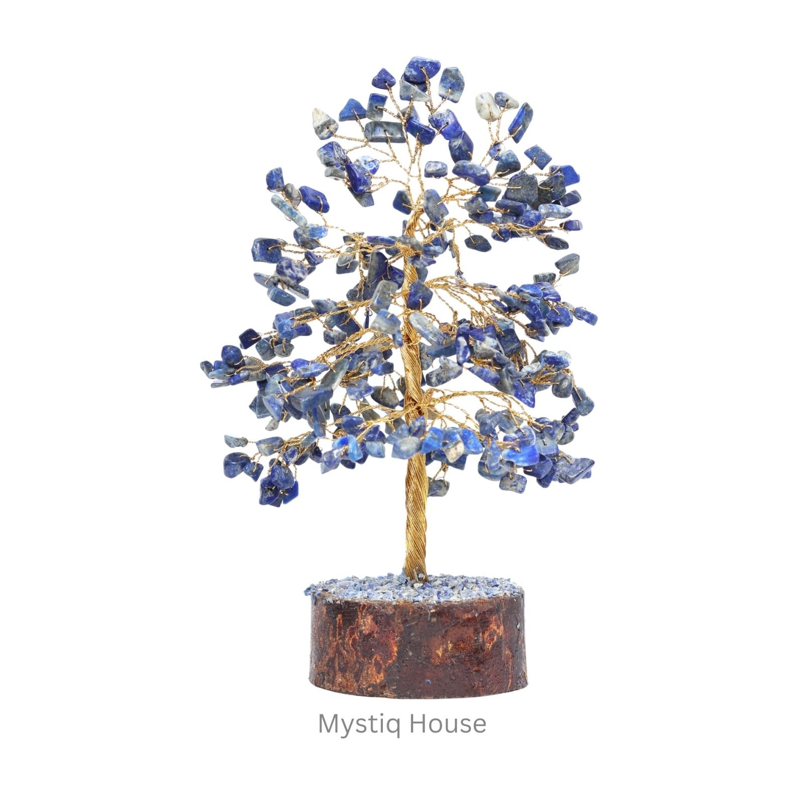 Lapis Lazuli Tree 300 B Gold Wire - MystiqHouse