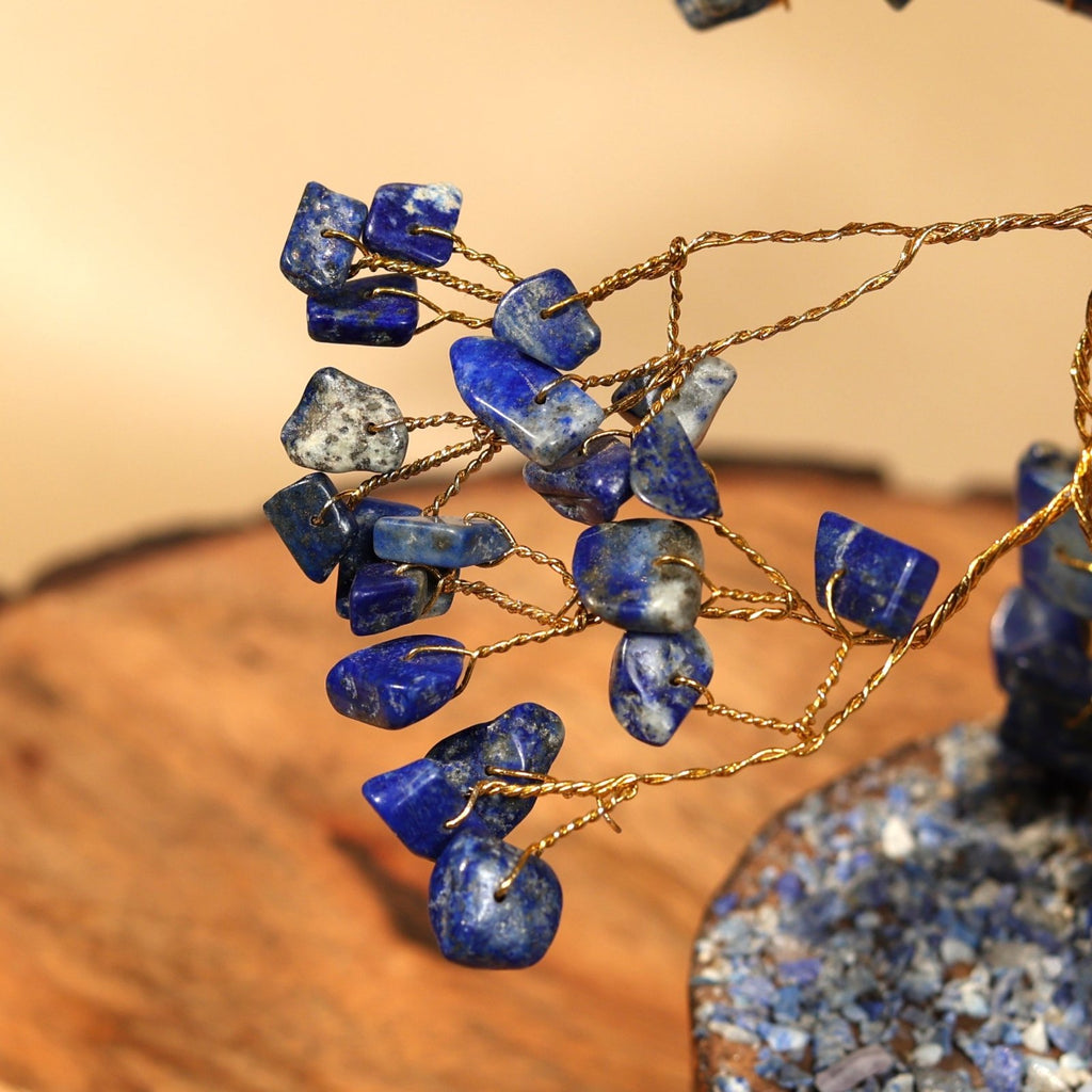 Lapis Lazuli Tree 300 B Gold Wire - MystiqHouse