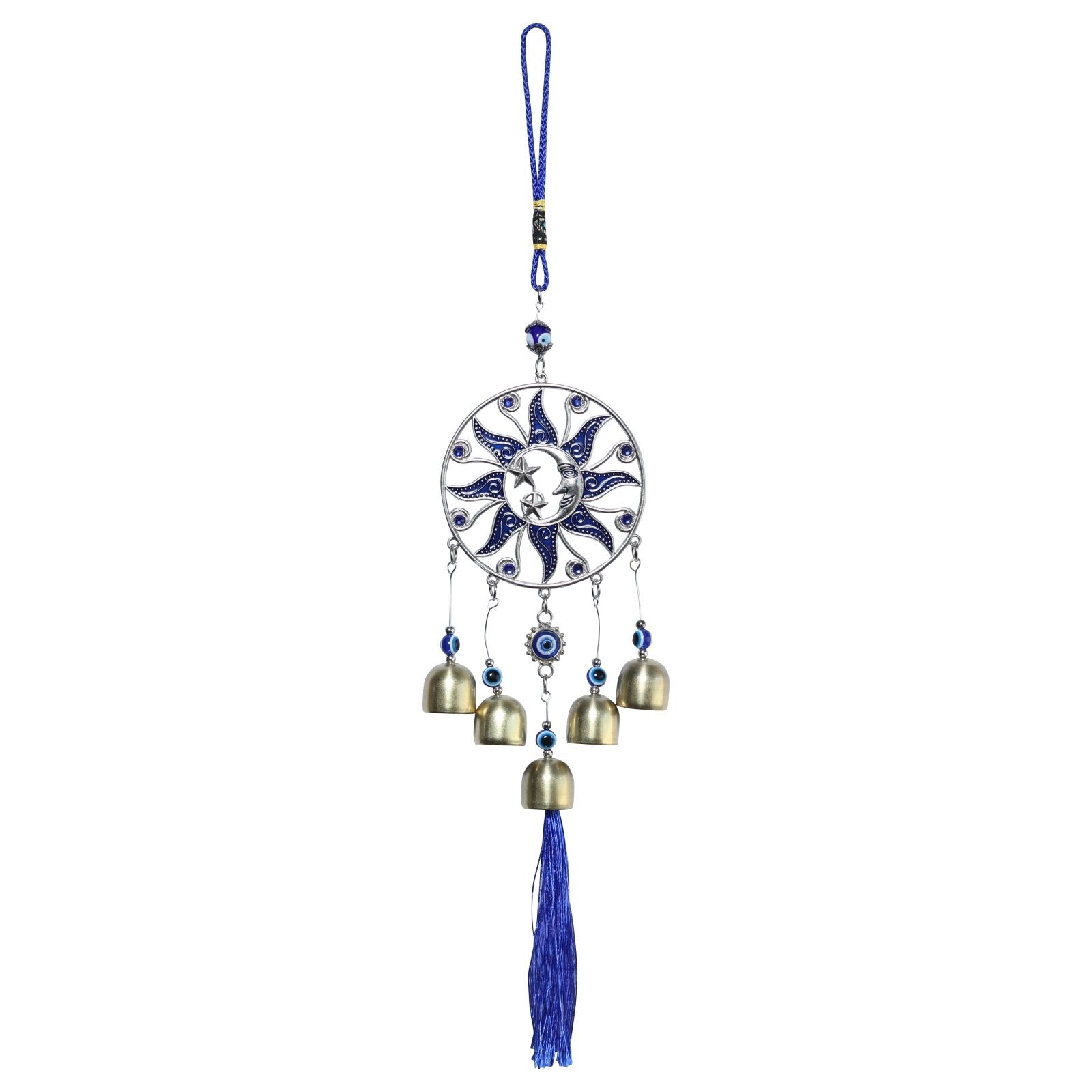 Metal Turkish Evil Eye Windchime Hanging - MystiqHouse