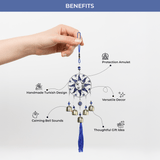 Metal Turkish Evil Eye Windchime Hanging - MystiqHouse