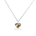 Multi Fluorite Mini Heart Pendant - MystiqHouse