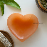 Orange Selenite Heart Charging Bowl - MystiqHouse