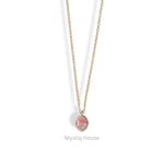 Pink Opal 92.5 Silver Oval Necklace - MystiqHouse