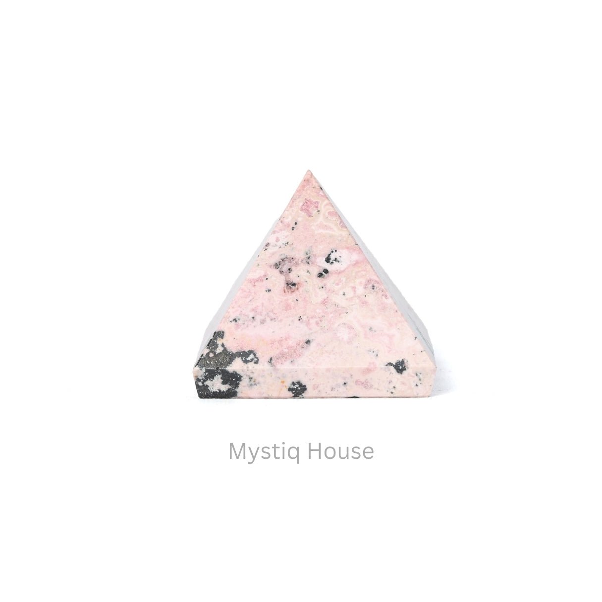 Pink Rhodonite Stone Pyramid - MystiqHouse