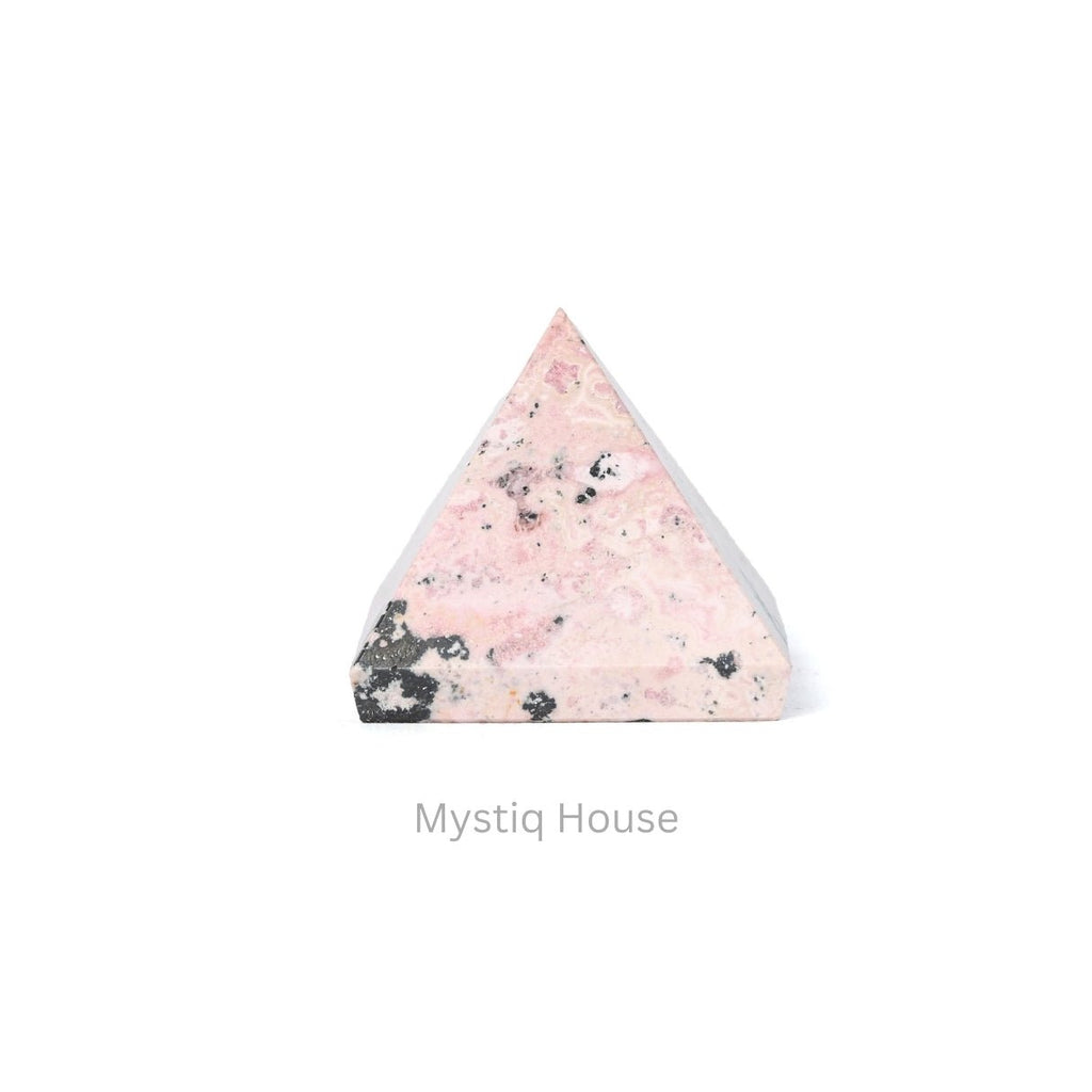 Pink Rhodonite Stone Pyramid - MystiqHouse