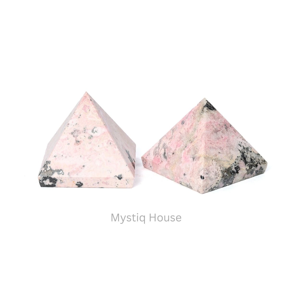 Pink Rhodonite Stone Pyramid - MystiqHouse