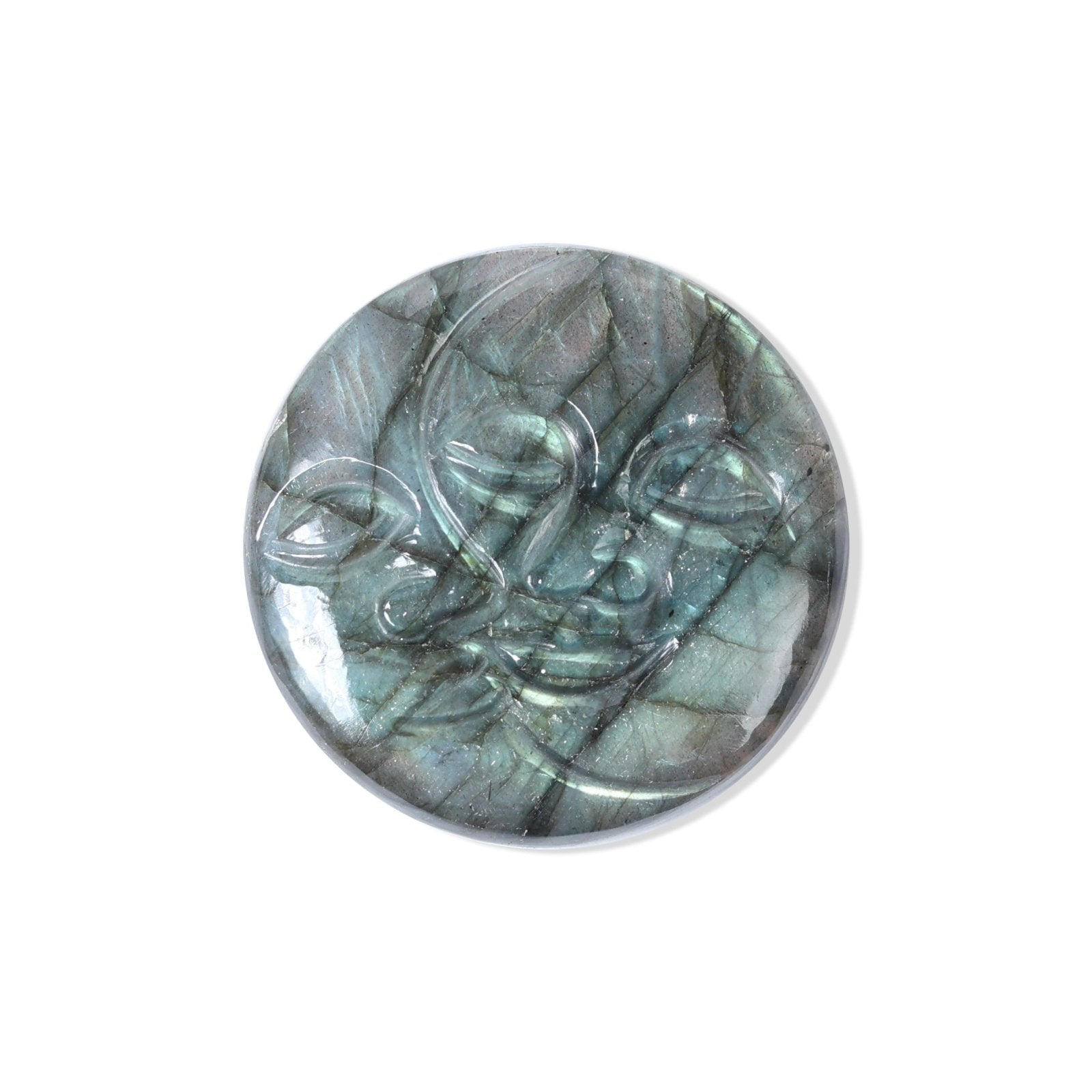 Premium Labradorite Sun And Moon Double Faced Cabochon - MystiqHouse