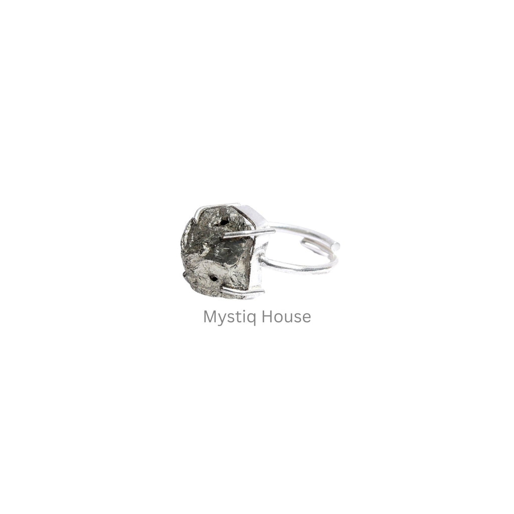 Premium Pyrite Cluster Ring - MystiqHouse