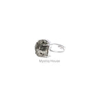 Premium Pyrite Cluster Ring - MystiqHouse