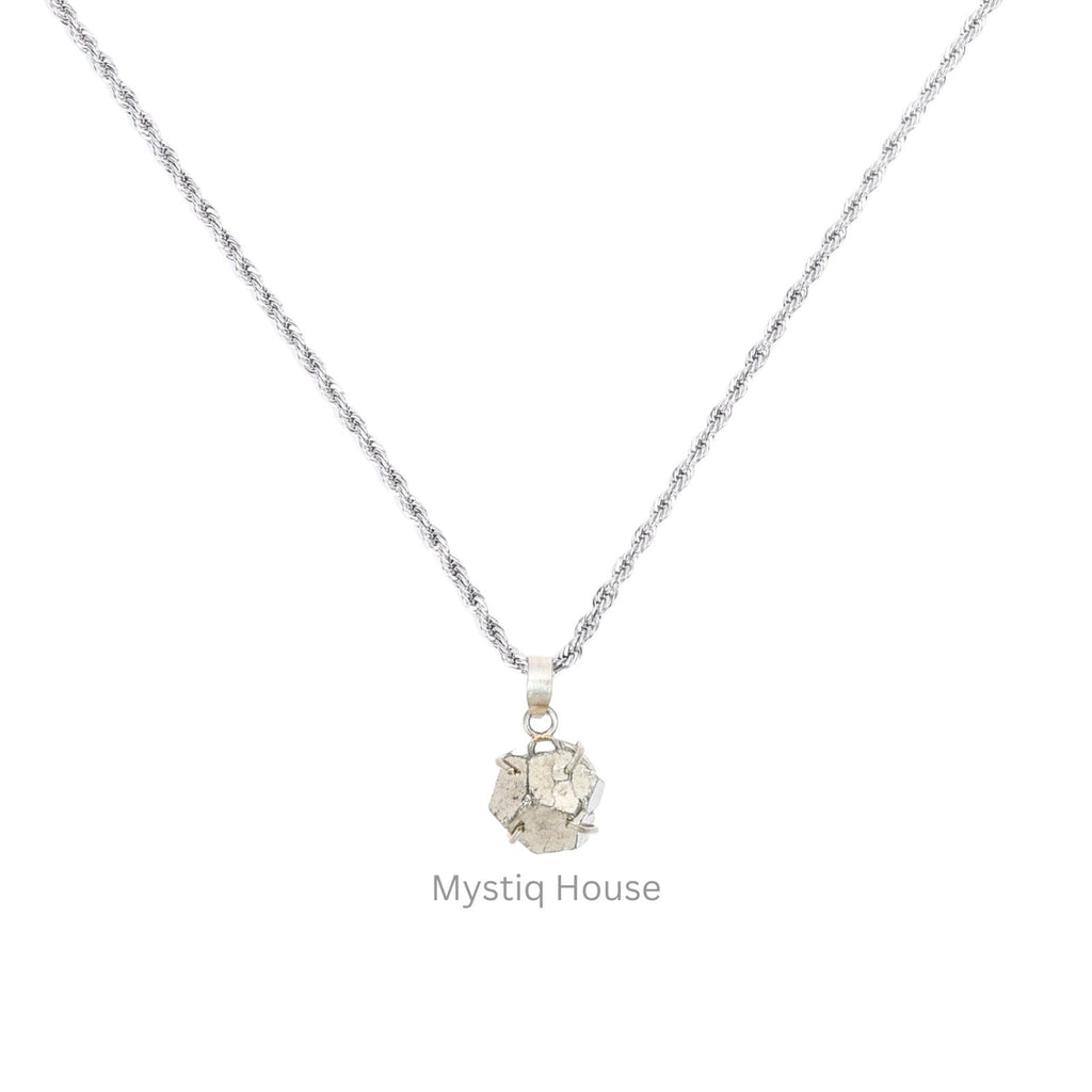 Premiun Pyrite Cluster Pendant - MystiqHouse