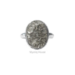 Pyrite Cluster Oval Ring - MystiqHouse