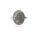 Pyrite Cluster Oval Ring - MystiqHouse
