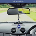 Pyrite Evil Eye Hanging for Car- MystiqHouse