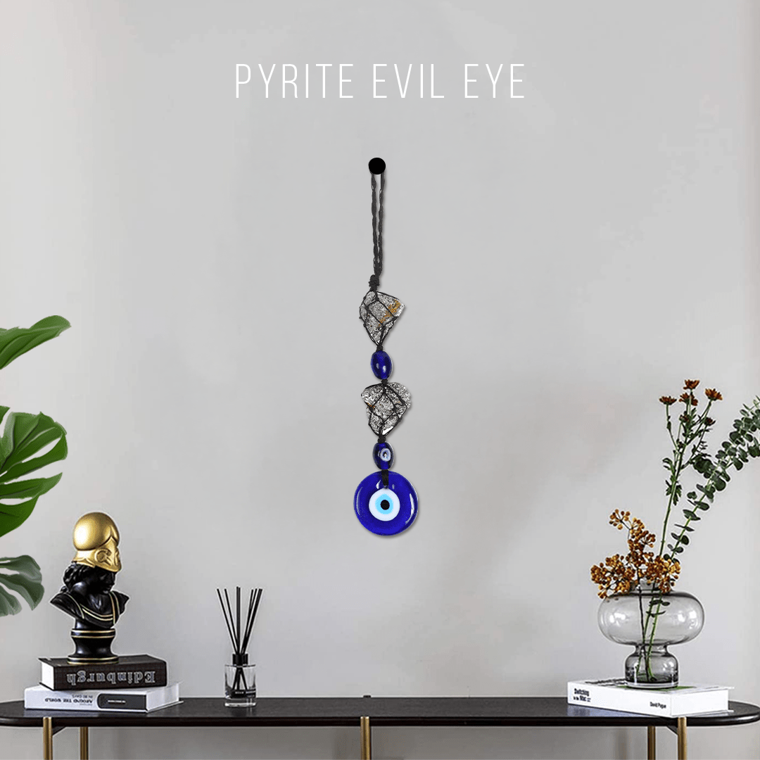 Pyrite Evil Eye Hanging home decor - MystiqHouse