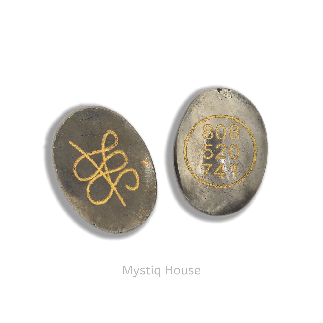 Pyrite Money Switch Oval & Zibu Symbol - MystiqHouse