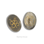 Pyrite Money Switch Oval & Zibu Symbol - MystiqHouse