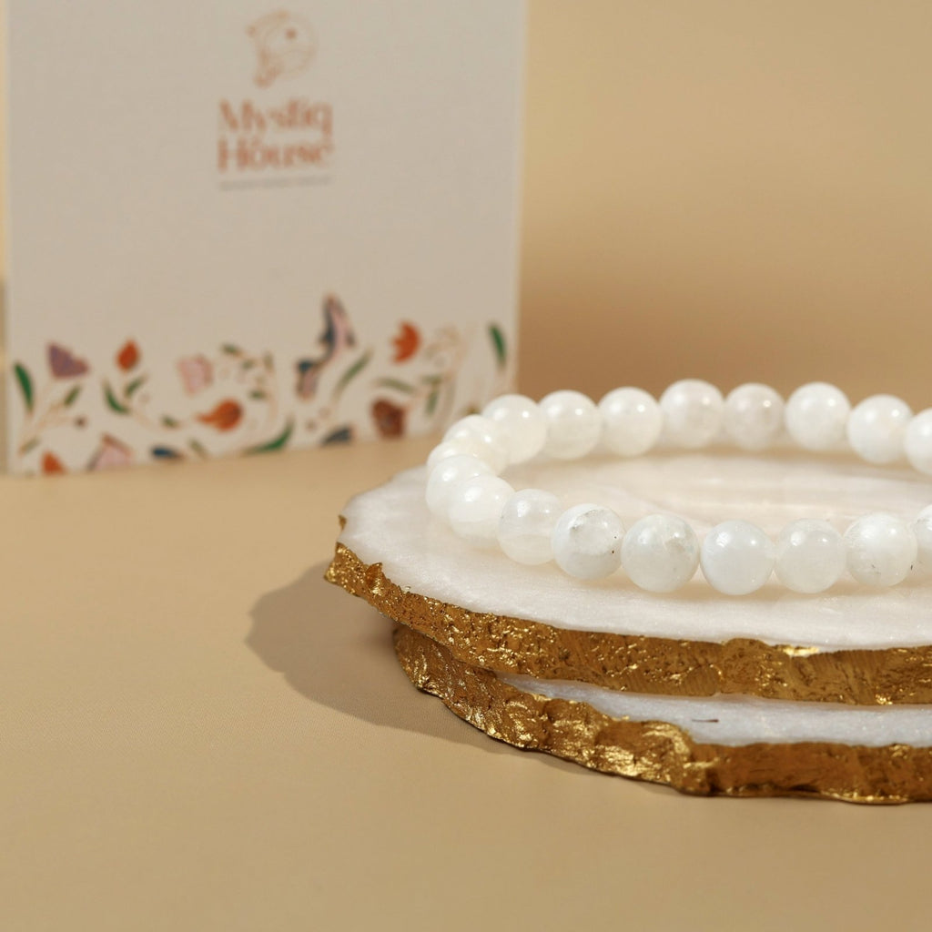 Rainbow Moonstone 8mm Bracelet - MystiqHouse