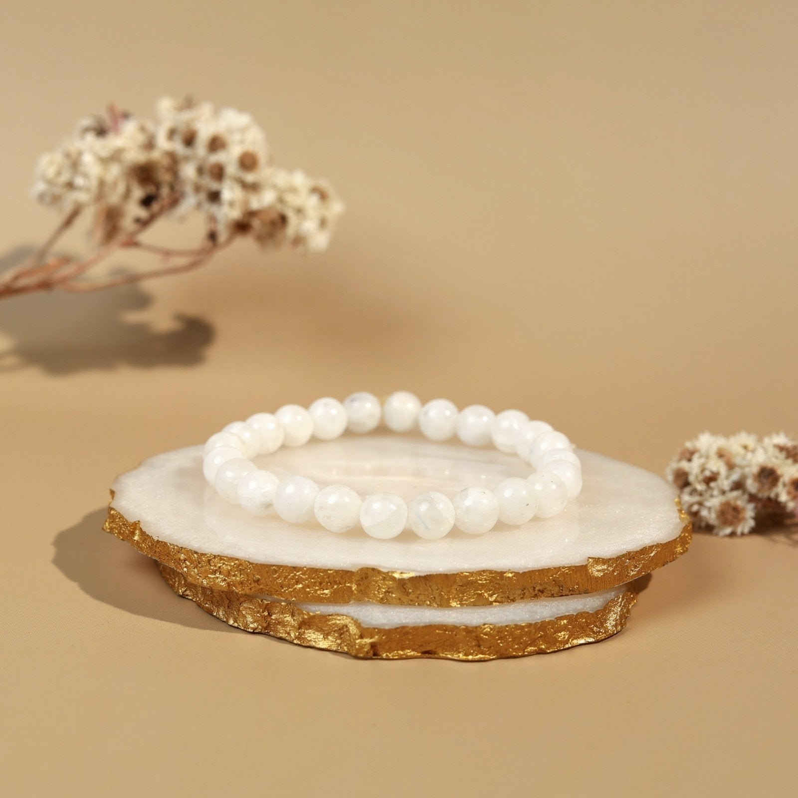 Rainbow Moonstone 8mm Bracelet - MystiqHouse