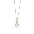 Rainbow Moonstone 92.5 Silver Hexagonal Necklace - MystiqHouse