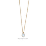 Rainbow Moonstone 92.5 Silver Oval Necklace - MystiqHouse