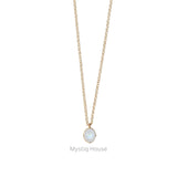 Rainbow Moonstone 92.5 Silver Oval Necklace - MystiqHouse