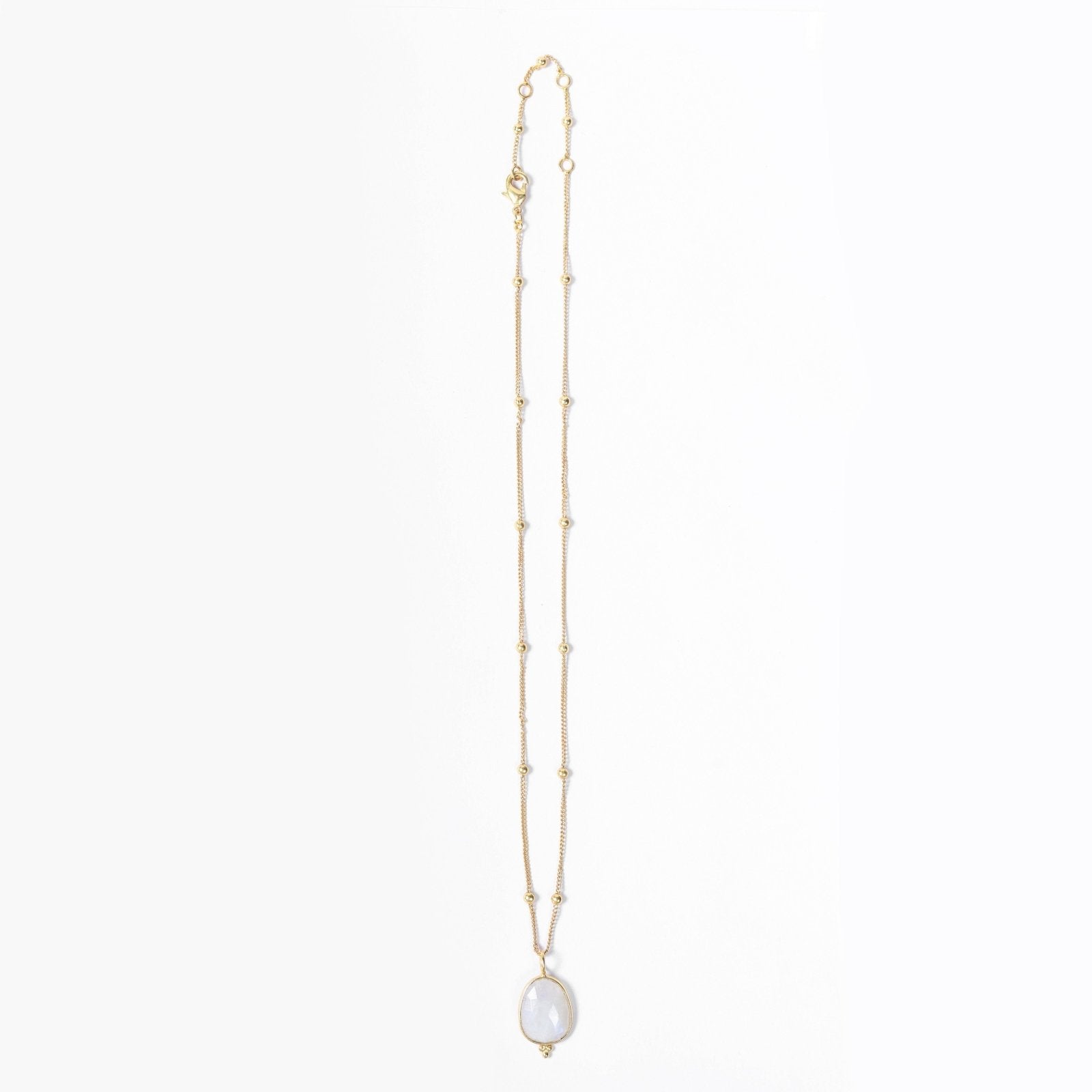 Rainbow Moonstone Faceted Necklace - MystiqHouse