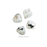 Rainbow Moonstone Mini Heart Pendant - MystiqHouse