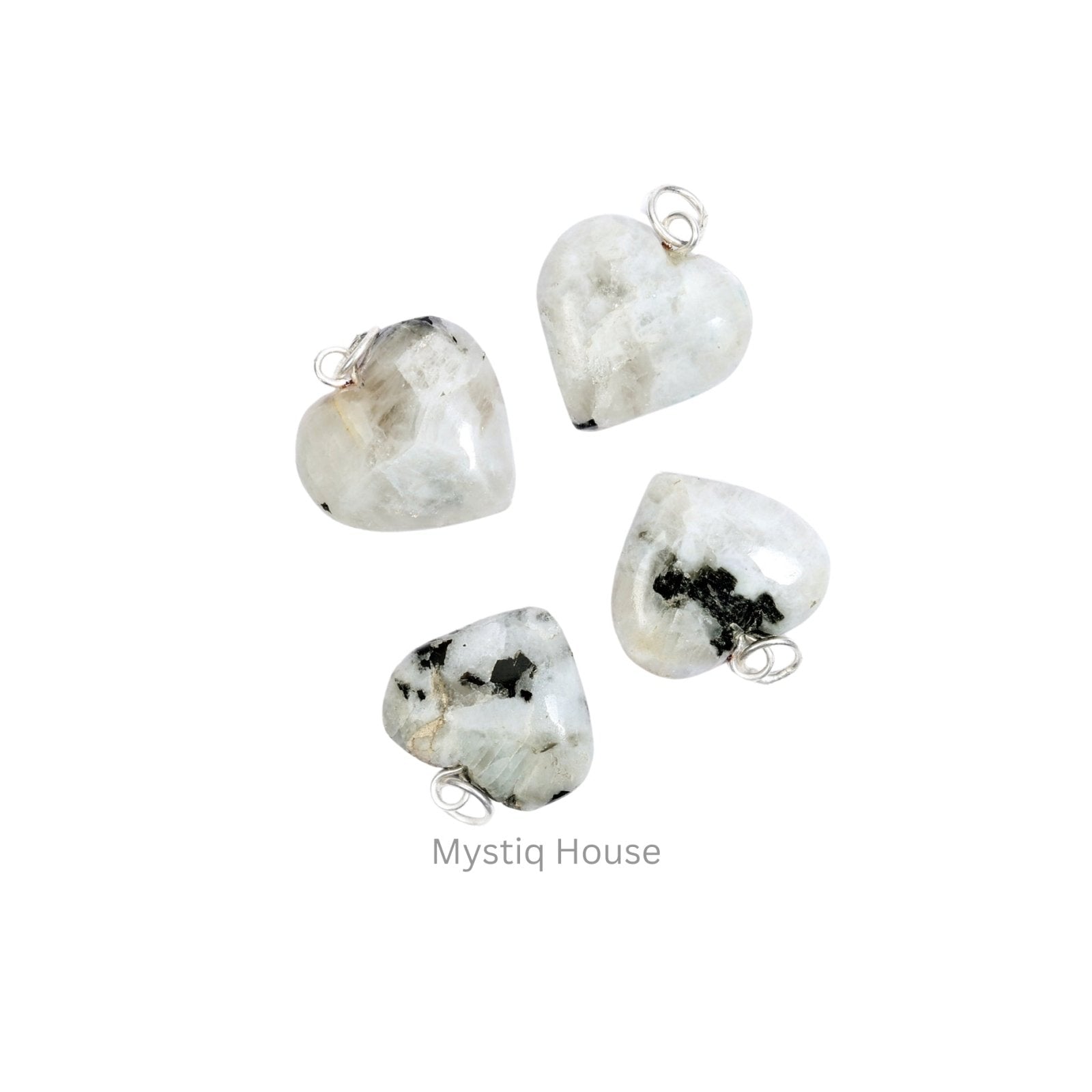 Rainbow Moonstone Mini Heart Pendant - MystiqHouse