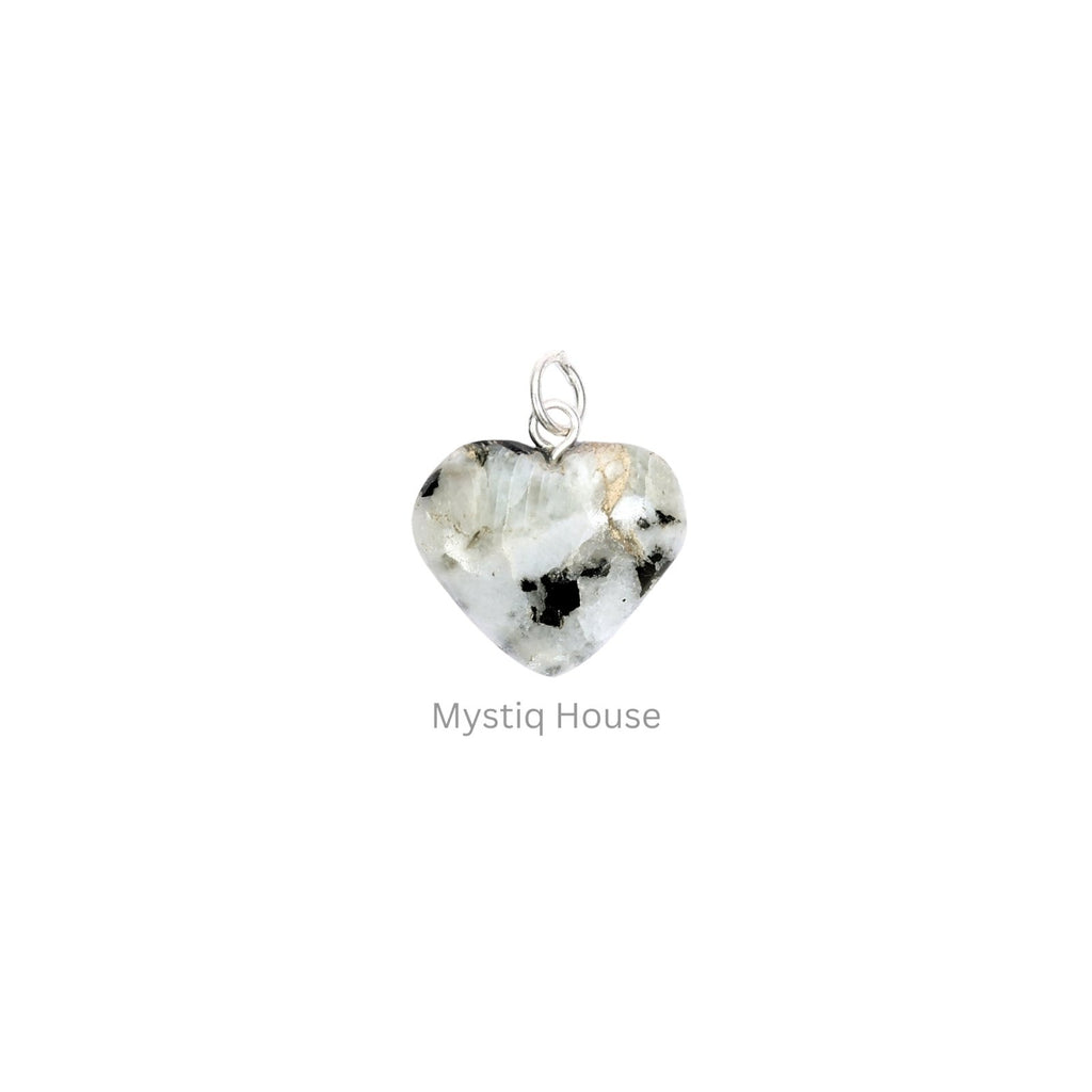 Rainbow Moonstone Mini Heart Pendant - MystiqHouse