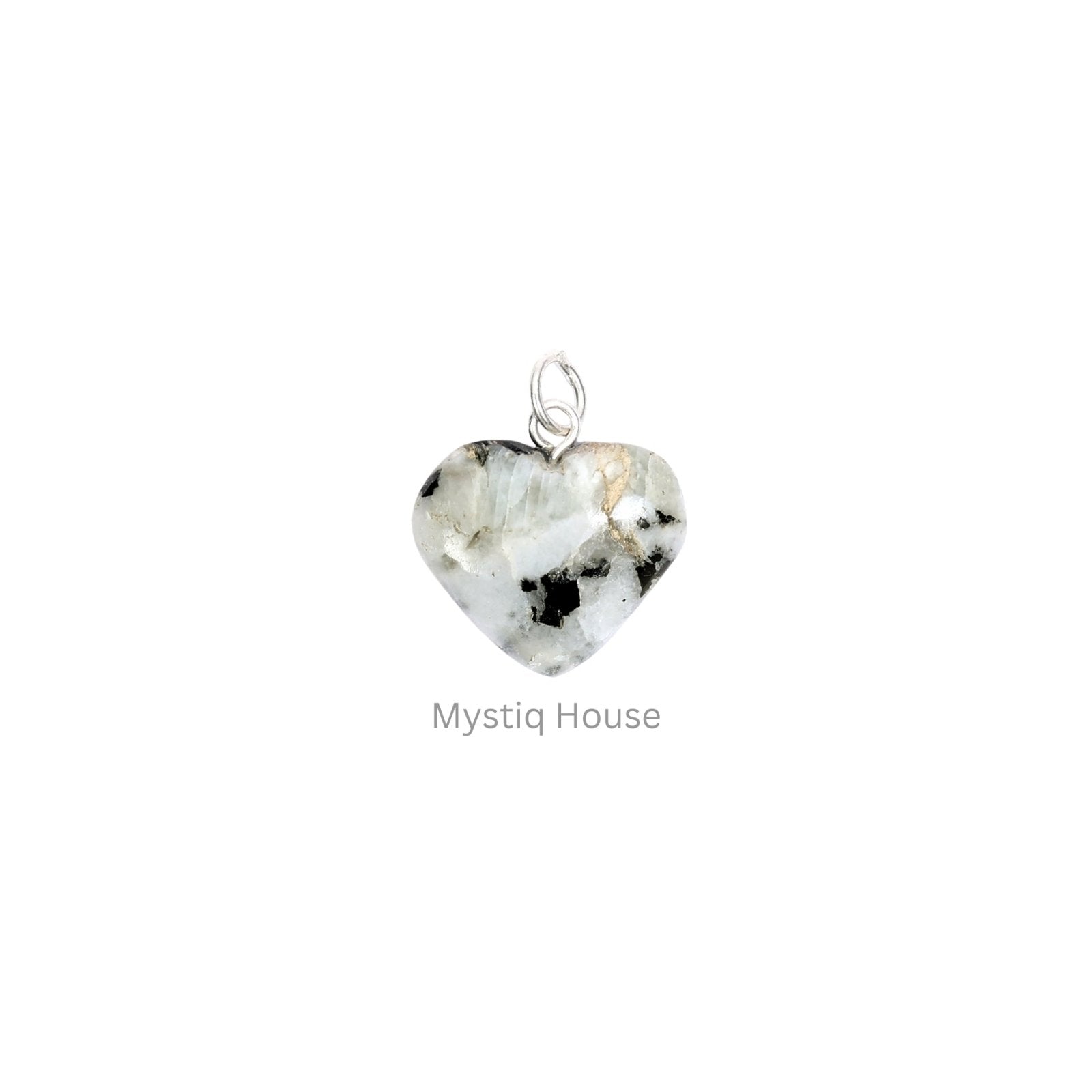 Rainbow Moonstone Mini Heart Pendant - MystiqHouse