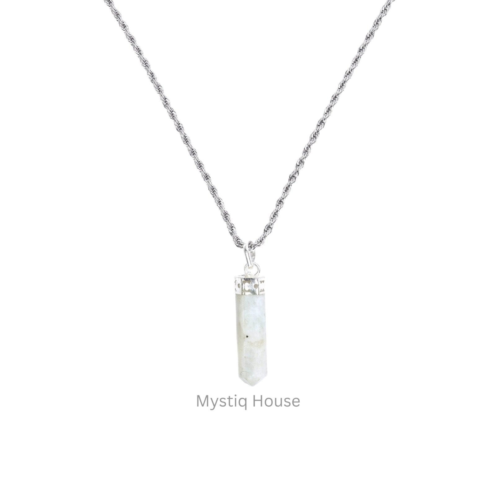 Rainbow Moonstone Pencil Pendant - MystiqHouse