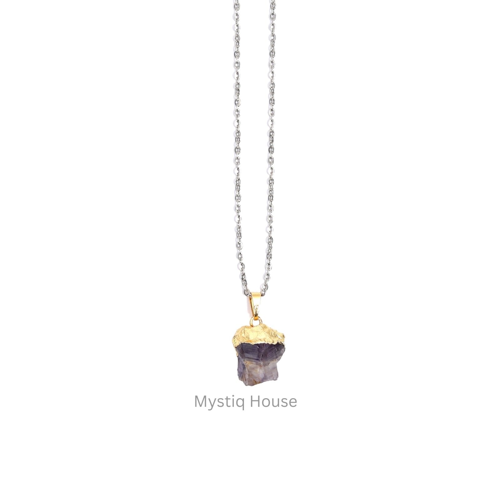 Raw Loop Amethyst Pendant - MystiqHouse