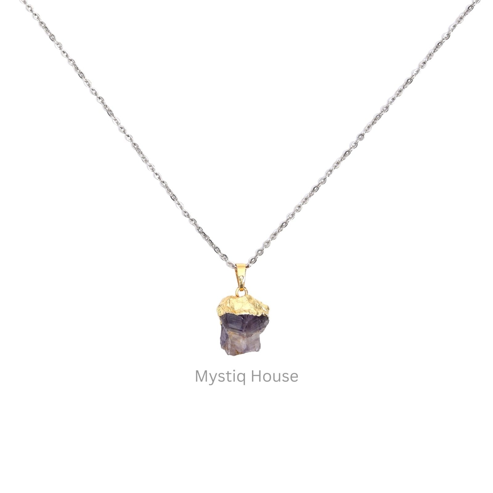 Raw Loop Amethyst Pendant - MystiqHouse