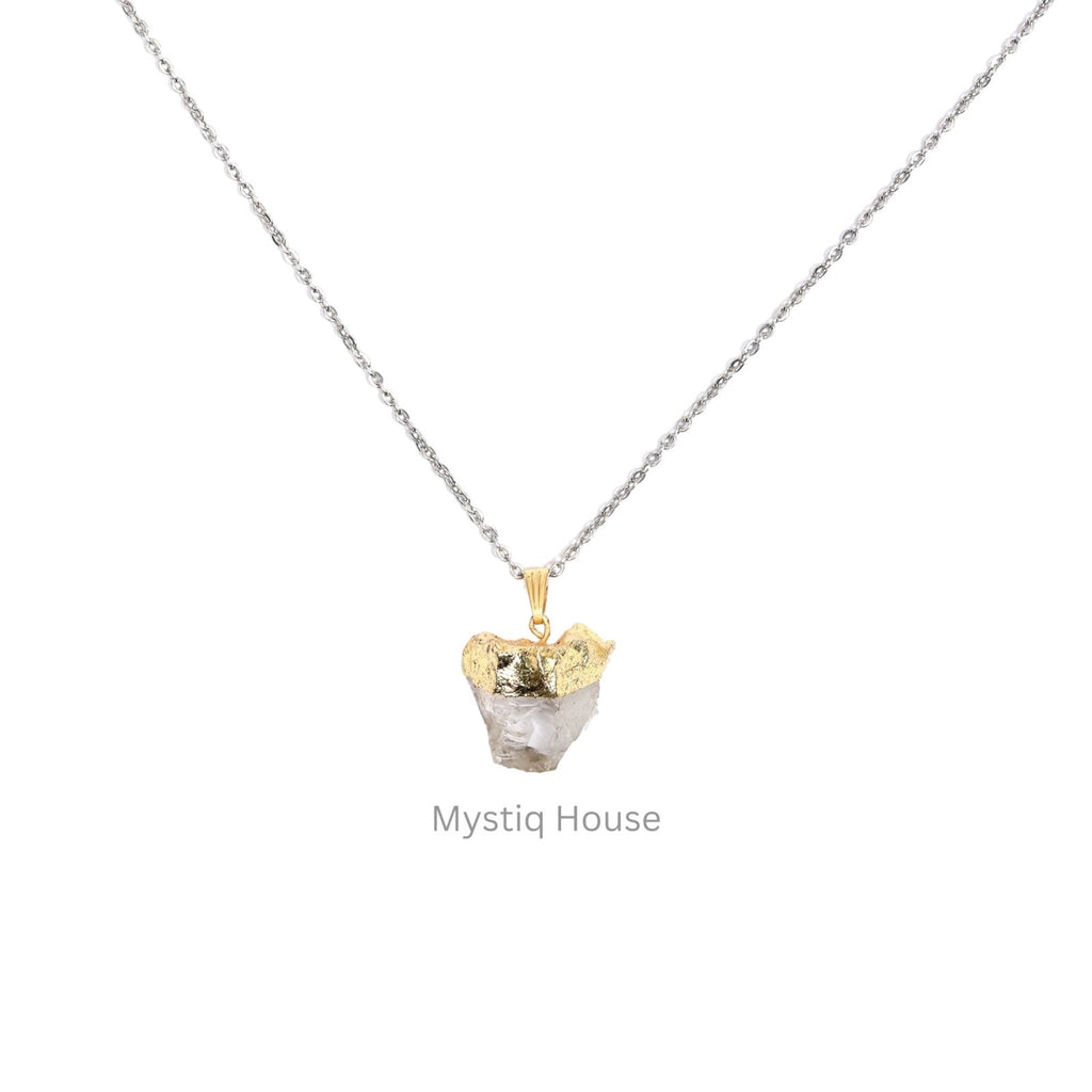 Raw loop Clear Quartz Pendant - MystiqHouse