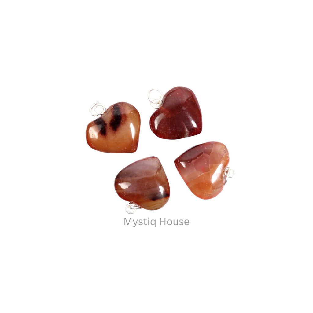 Red Carnelian Mini Heart Pendant - MystiqHouse