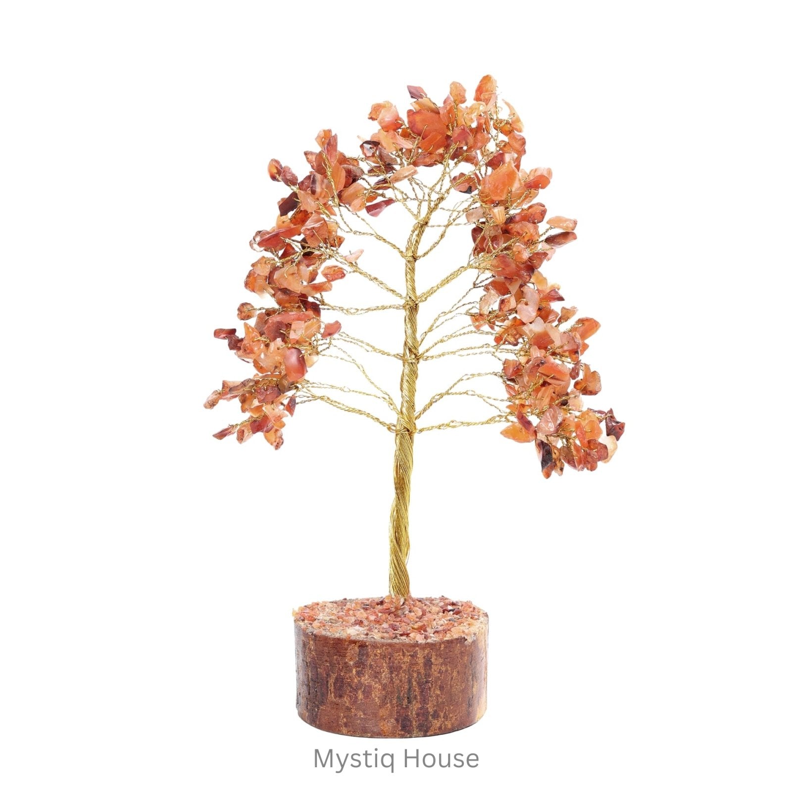 Red Carnelian Tree 100B Gold Wire - MystiqHouse